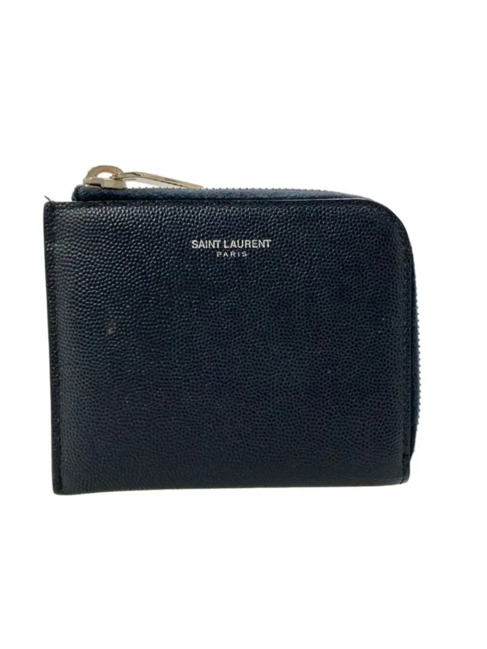 Saint Laurent L-shaped Zipper Wallet Leather